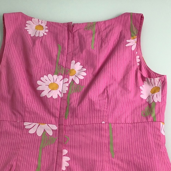 Vintage Lilly Pulitzer Anna Stemware Daisy V-neck sleeveless dress size 6 EUC - Picture 9 of 14